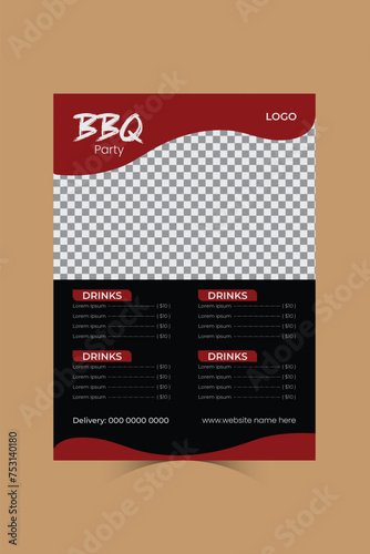 Restaurant food menu design template photo