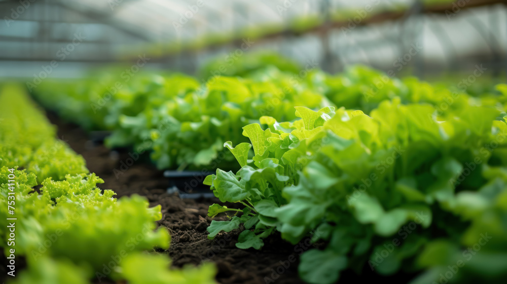 Rows of vibrant young seedlings reach for the nourishing glow of artificial lights in a sustainable greenhouse, symbolizing innovation in agriculture and growth Rows of vibrant young seedlings reach for the nourishing glow of artificial lights in a sustainable greenhouse, symbolizing innovation in agriculture and growth