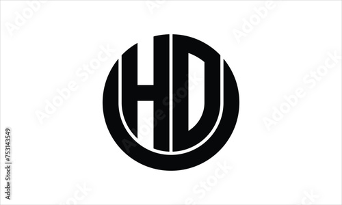 HO initial letter circle icon gaming logo design vector template. batman logo, sports logo, monogram, polygon, war game, symbol, playing logo, abstract, fighting, typography, icon, minimal, wings logo