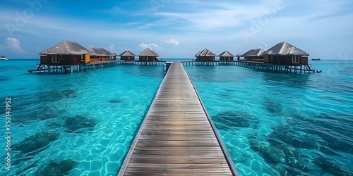 The Maldives: A Dreamy Paradise in the Indian Ocean. Concept Travel, Beaches, Luxury Resorts, Tropical Paradise, Overwater Villas