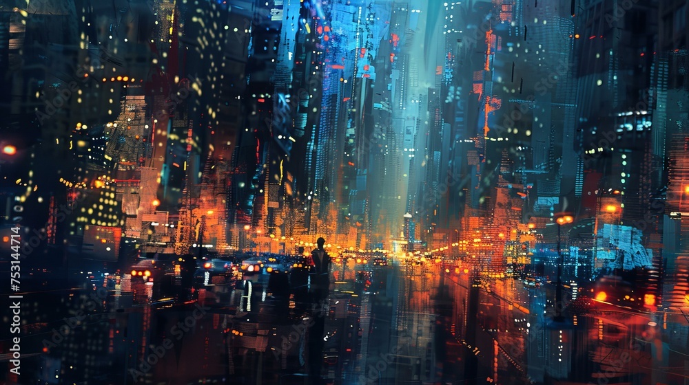 Fototapeta premium abstract colorful background with lights