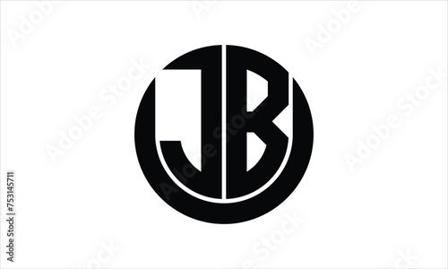 JB initial letter circle icon gaming logo design vector template. batman logo, sports logo, monogram, polygon, war game, symbol, playing logo, abstract, fighting, typography, icon, minimal, wings logo