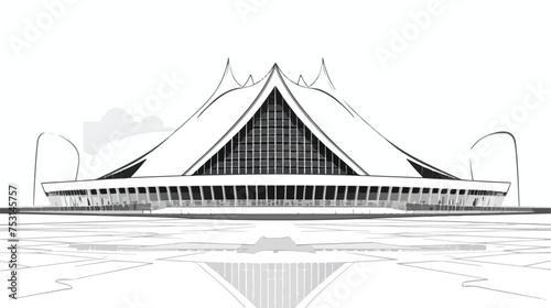 Art illustration of Planalto Palace the brazilian na