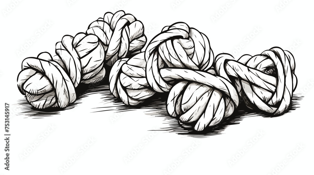 Art illustration of some knots freehand draw cartoon