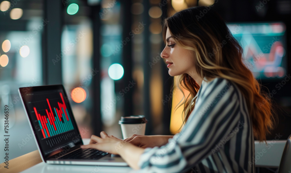 investor trader focused on analyzing stock market investor trader focused on analyzing stock market
