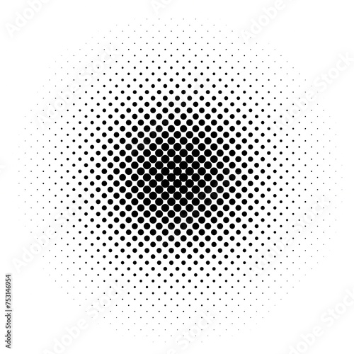 Halftone dots gardient  Circular grainy  dotted shape