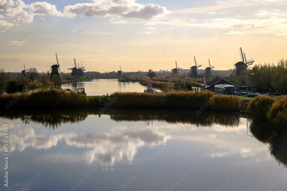 Windmills from the village of Kinderdijk, the Netherlands