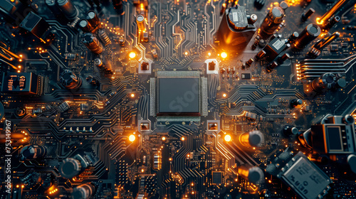 Top View of High-Quality Semiconductors Background, Showcasing Precision and Technology Concept