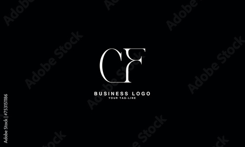 CF, FC, C,F Abstract Letters Logo Monogram