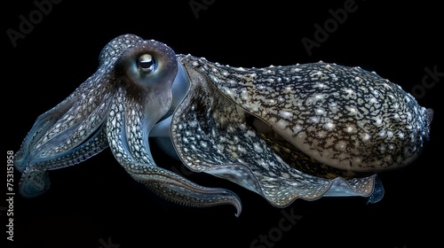 The stealthy movement of a camouflaged cuttlefish, blending seamlessly with its surroundings.