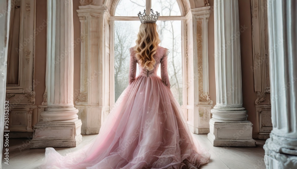 princess in pink dress