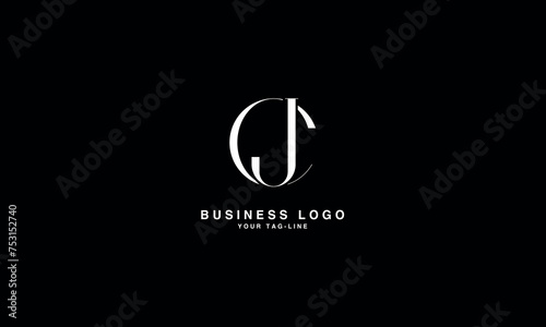 CJ, JC, C, J, Abstract Letters Logo Monogram