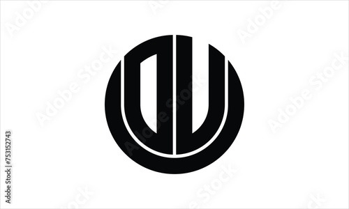 OU initial letter circle icon gaming logo design vector template. batman logo, sports logo, monogram, polygon, war game, symbol, playing logo, abstract, fighting, typography, icon, minimal, wings logo