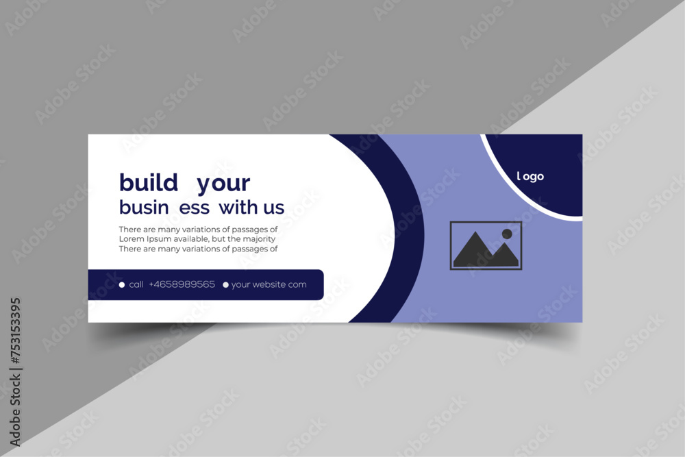 Fototapeta premium modern social media Facebook cover design template.