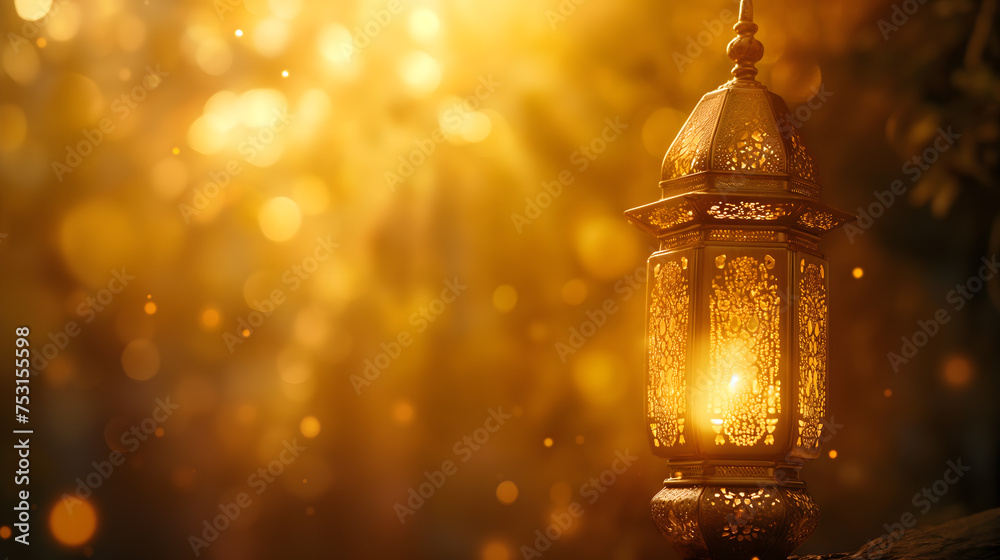 Enchanting Golden Lantern Illuminating the Twilight