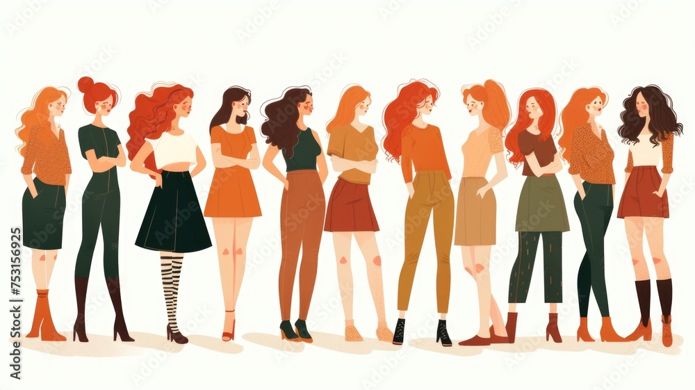 women with vibrant red hair and freckles share a candid moment of joy, Celebrating red-headed diversity and raising awareness of redhead-related issues