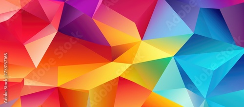 Geometric background design with origami inspired motif and vibrant colors Graphic illustration