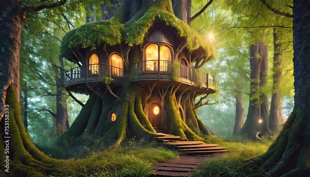 Fototapeta premium house in the woods