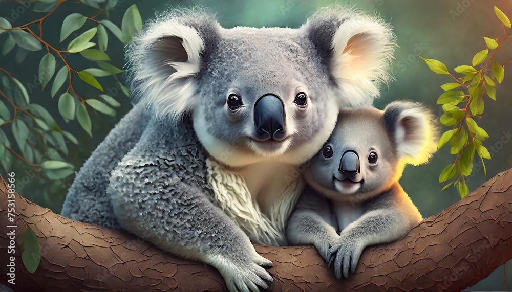 Fototapeta premium koala in tree
