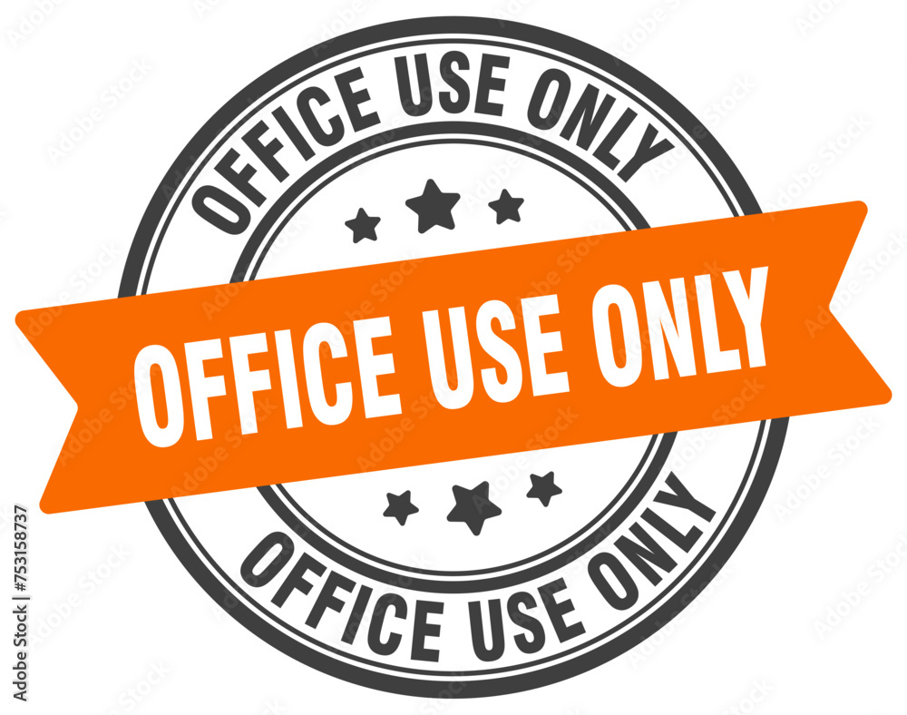 office use only stamp. office use only label on transparent background. round sign