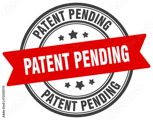 patent pending stamp. patent pending label on transparent background. round sign