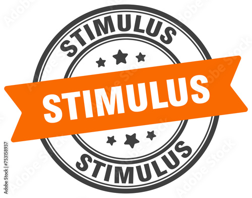 stimulus stamp. stimulus label on transparent background. round sign