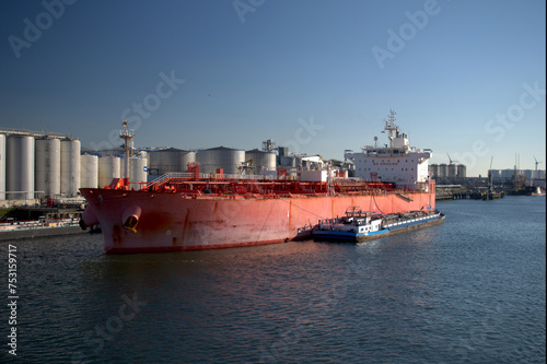Tanker during bunkering