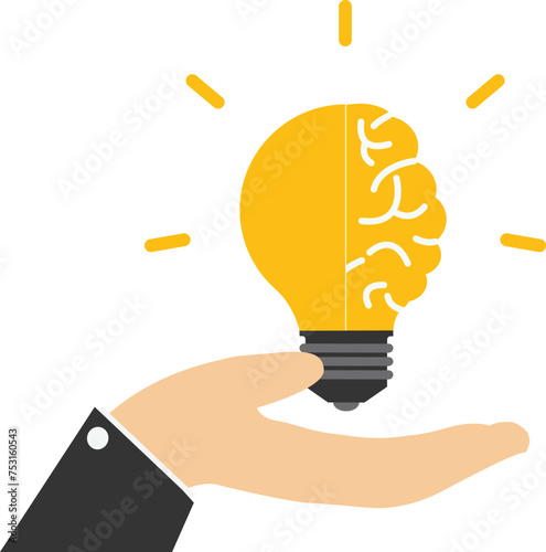 Light Bulb illustration. Sign of ideas And creative thinking, analytical thinking for processing.

