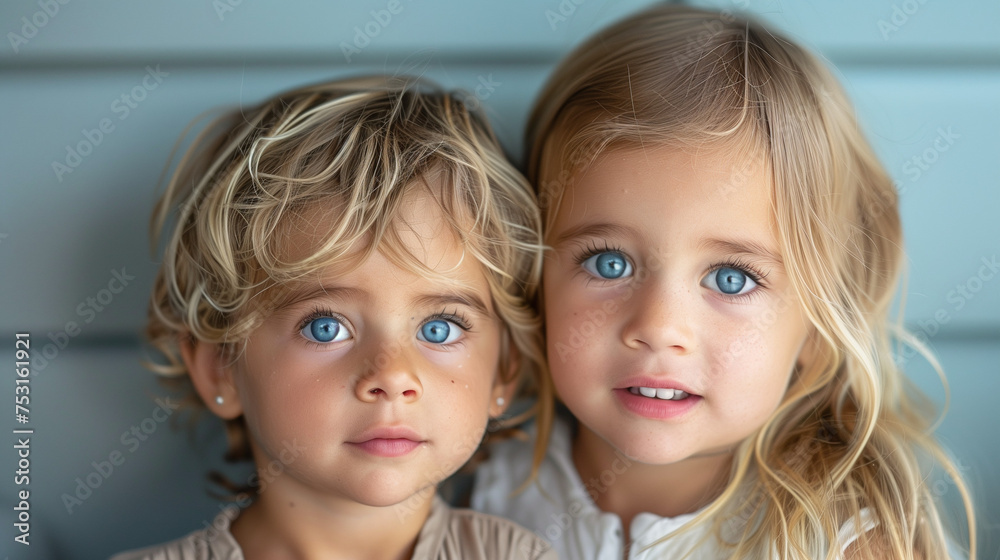 studio shot portrait of brother and sister child siblings toddlers studio shot portrait of brother and sister child siblings toddlers