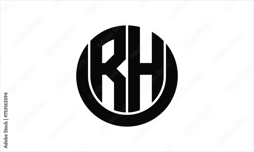 RH initial letter circle icon gaming logo design vector template. batman logo, sports logo, monogram, polygon, war game, symbol, playing logo, abstract, fighting, typography, icon, minimal, wings logo RH initial letter circle icon gaming logo design vector template. batman logo, sports logo, monogram, polygon, war game, symbol, playing logo, abstract, fighting, typography, icon, minimal, wings logo