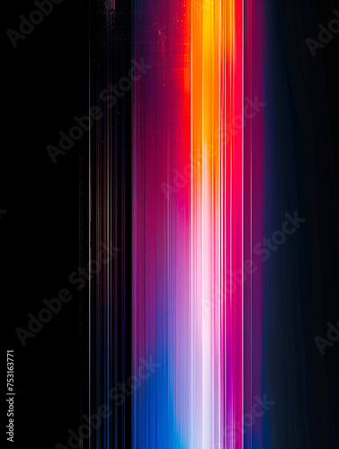  photorealistic abstract image featuring a single vertical element against a black background, reminiscent of a wallpaper design. AI generative. © Dar1930
