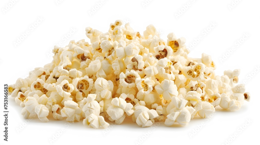 popcorn isolated on a white background popcorn isolated on a white background