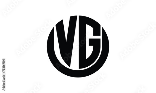 VG initial letter circle icon gaming logo design vector template. batman logo, sports logo, monogram, polygon, war game, symbol, playing logo, abstract, fighting, typography, icon, minimal, wings logo