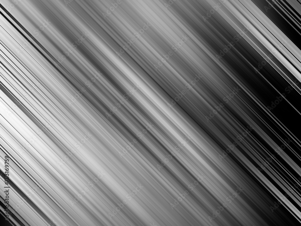Fototapeta premium Black and white stripe abstract background. Motion effect. Grayscale fiber texture backdrop and banner. Monochrome gradient pattern and textured wallpaper.