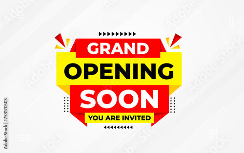 Opening Soon banner template vector design. Online shop opening background, Special Discount marketing poster design for web and Social. sale banner vector template Design.