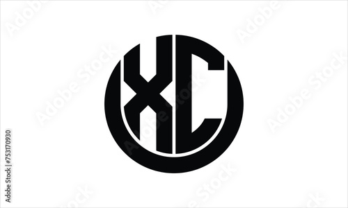 XC initial letter circle icon gaming logo design vector template. batman logo, sports logo, monogram, polygon, war game, symbol, playing logo, abstract, fighting, typography, icon, minimal, wings logo