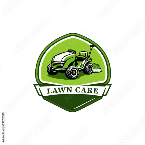 Creative Lawn Care logo design.  Lawn mower service logo icon isolated, Lawn mowing cutting grass, Gardener service logo icon isolated on white background vector illustration