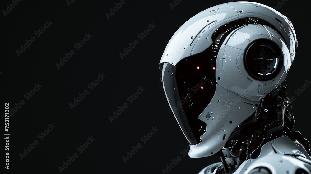 AI robot neutral black backgroud AI robot neutral black backgroud