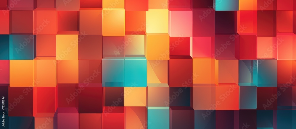 Square design template modern 2d pattern