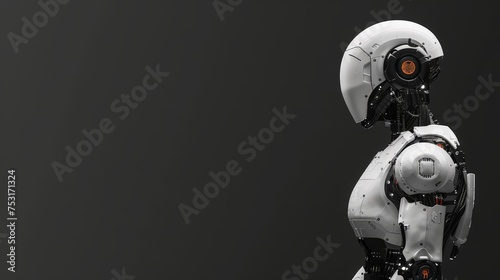 AI robot neutral black backgroud