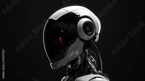 AI robot neutral black backgroud