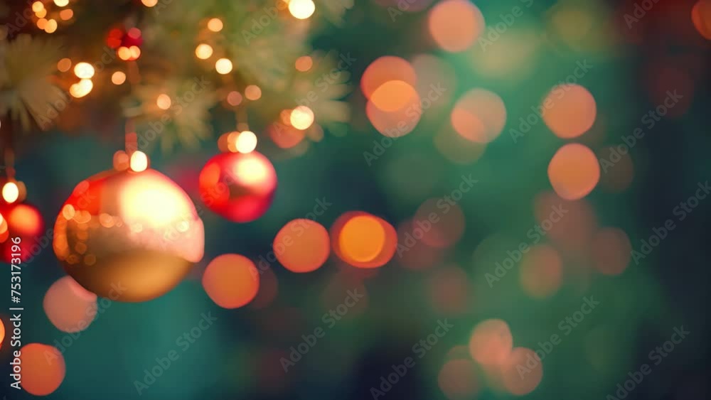 Christmas and New Year holidays background with bokeh defocused lights, Christmas Tree With Baubles And Blurred Shiny Lights, AI Generated Christmas and New Year holidays background with bokeh defocused lights, Christmas Tree With Baubles And Blurred Shiny Lights, AI Generated