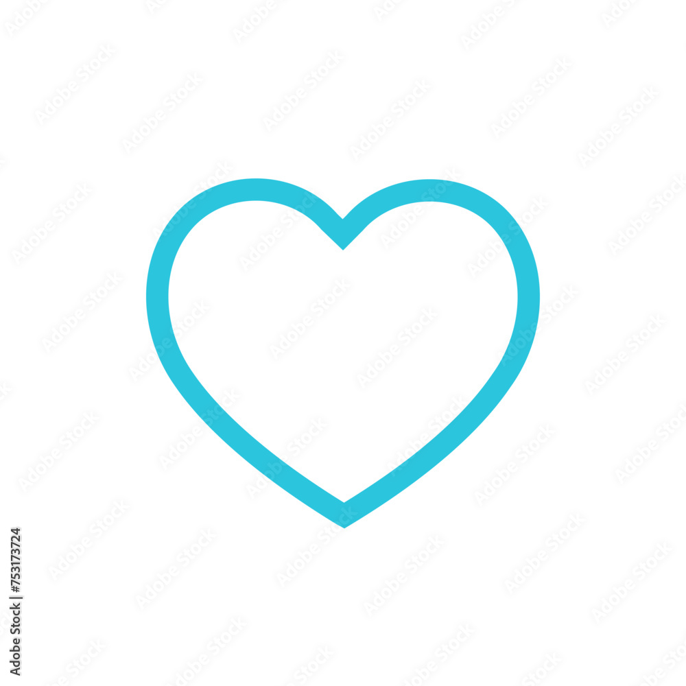 White Heart icon. Isolated on white background. From blue icon set. White Heart icon. Isolated on white background. From blue icon set.
