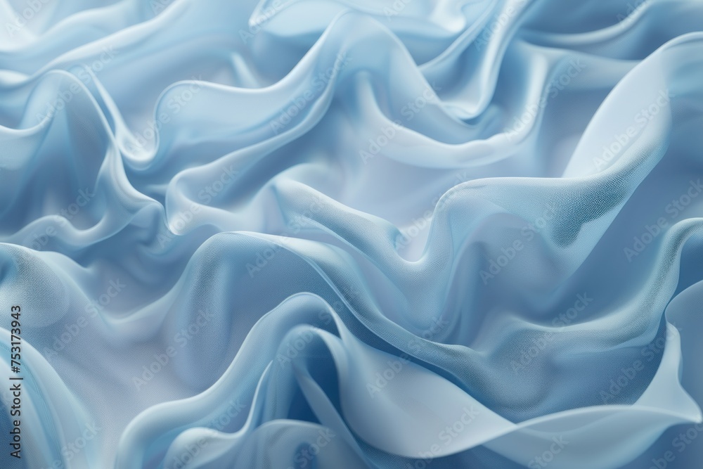3d render, abstract background with folded textile ruffle, blue cloth macro, wavy fashion wallpaper 3d render, abstract background with folded textile ruffle, blue cloth macro, wavy fashion wallpaper