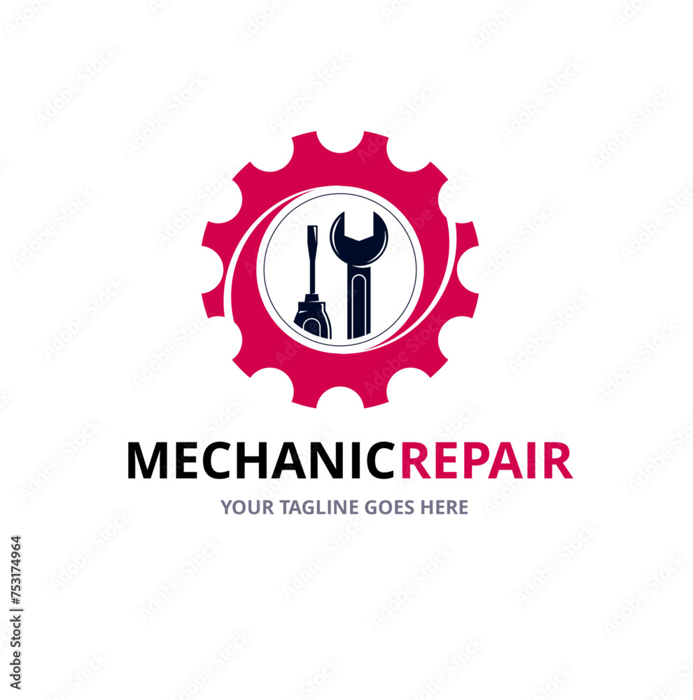 Mechanic logo repair vector Mechanic logo repair vector