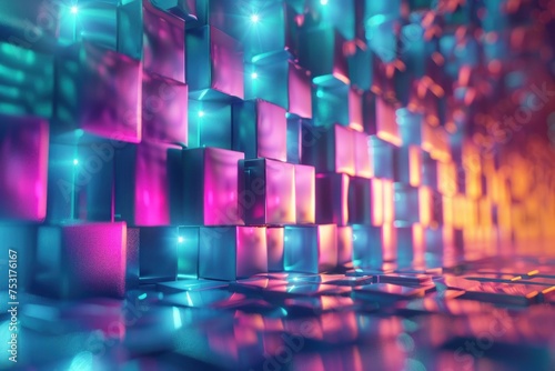 Abstract glow 3D Background design web site