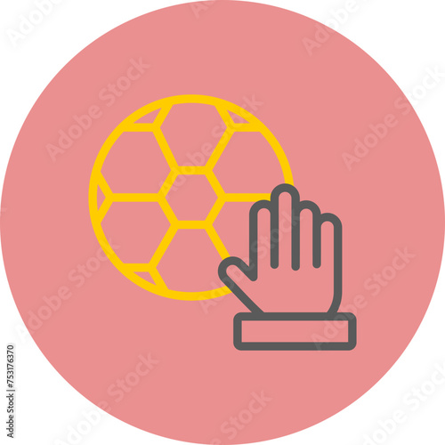 Hand Line Two Color Circle