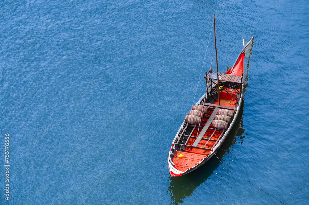 Wine boat in Douro River, Porto, Portugal