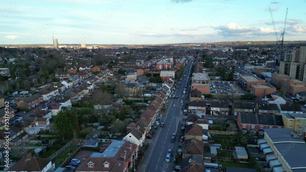 Aerial View of Most Beautiful Watford City of England Great Britain. Aerial View of Most Beautiful Watford City of England Great Britain.