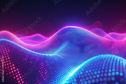 Big Neon Wave Background futuristic design